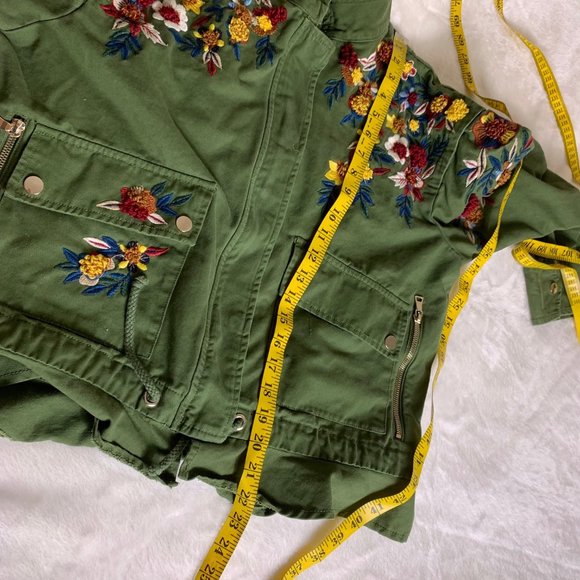Zara Green Embroidered Jacket - Picture 14 of 16